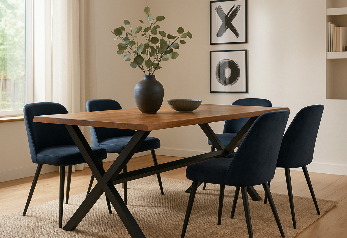 Απεικονίζεται το τραπέζι σε μια τραπεζαρία.